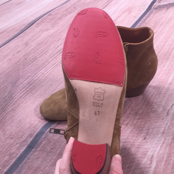 Isabel Marant Dicker Suede Ankle Boots in Tan - Picture 10 of 11